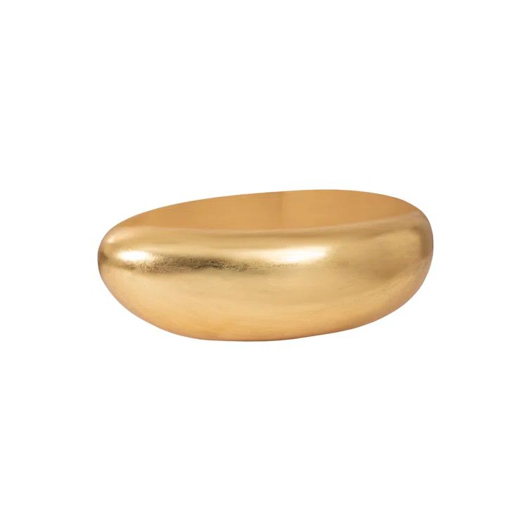 Gold Leaf Oval Resin Coffee Table by Jason Phillips