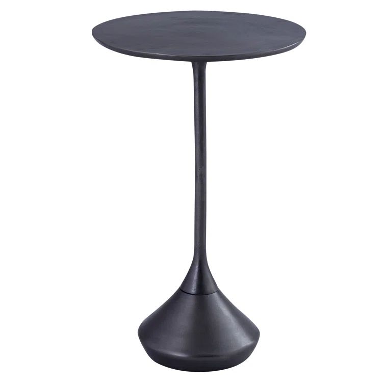 Tall Black Aluminum Modern End Table