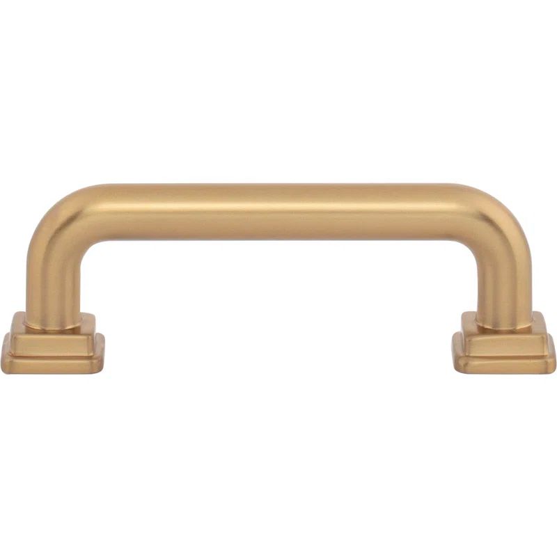 Warm Brass Arch Bar Pull with Mounting Hardware