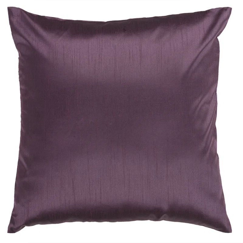 Luxurious Purple Polyester Square Pillow Cover 18"