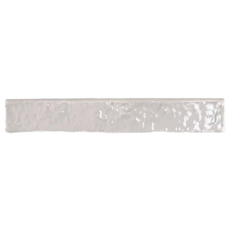 Virtuo Snow White Glossy Ceramic Bullnose Tile Trim