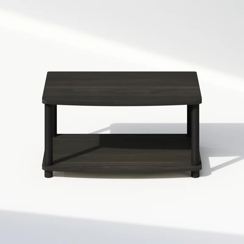 Espresso and Black Composite Wood 24'' Freestanding Printer Stand