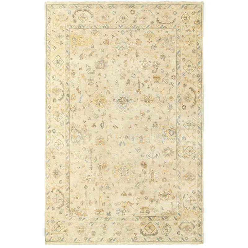 Gray Hand-knotted Wool 9' x 12' Oriental Rug