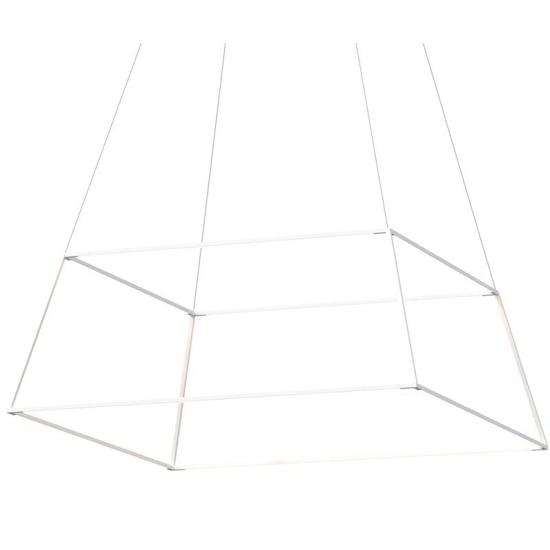 Matte White Aluminum LED Indoor/Outdoor Pendant Light