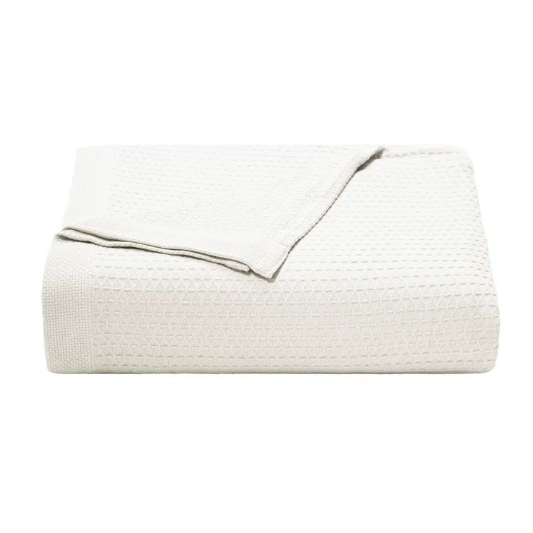 Sage Green King Cotton Reversible Textured Blanket