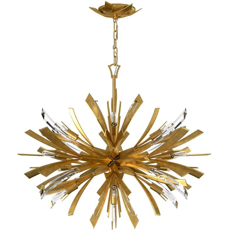 Vida Burnished Gold 13-Light Sputnik Sphere Chandelier