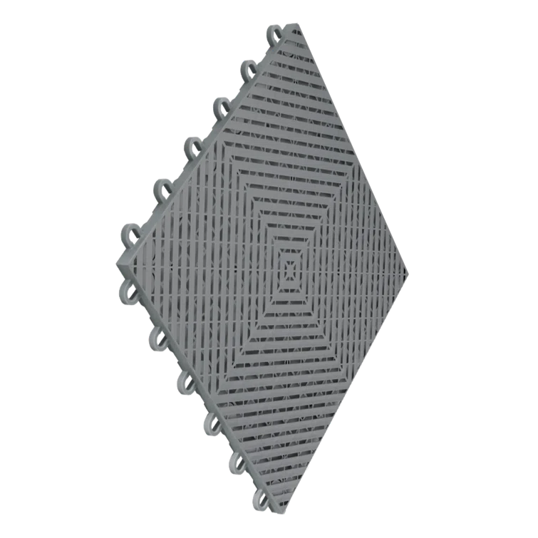 Slate Gray Polypropylene Interlocking Garage Floor Tiles