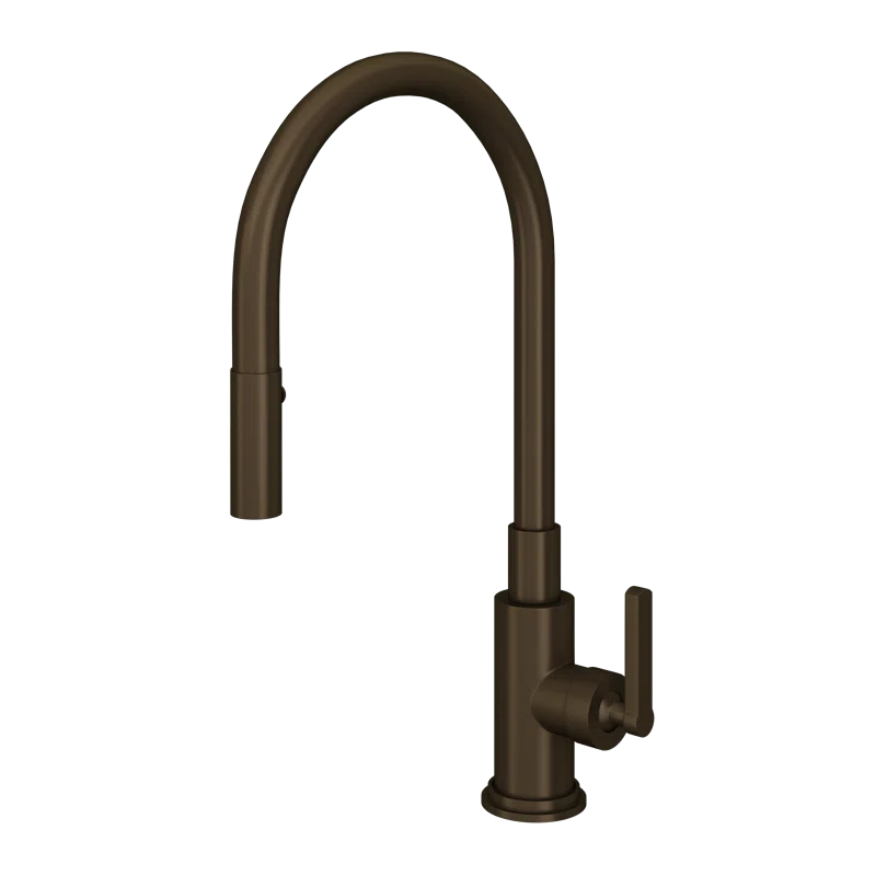 Classic Milanese Brass Pull-Out Spray Kitchen Faucet in Polished Nickel