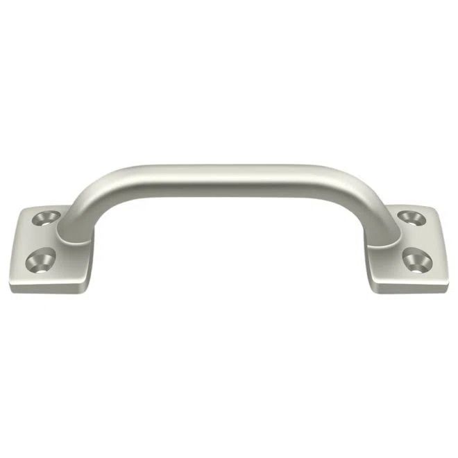 Polished Nickel Modern Bar Pull with Mounting Hardware