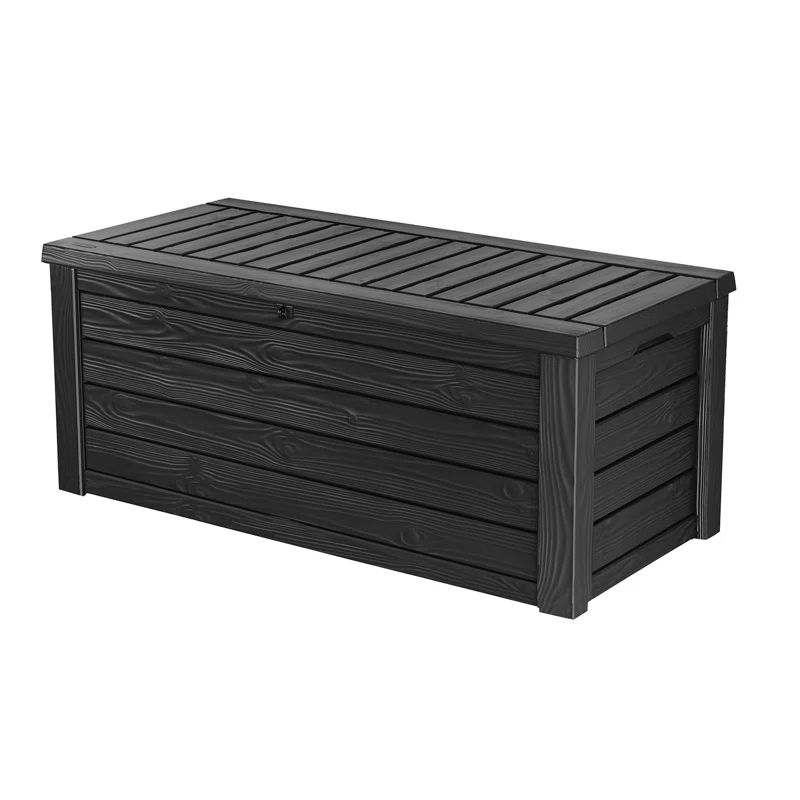 Keter Dark Gray 150 Gallon Lockable Plastic Deck Box
