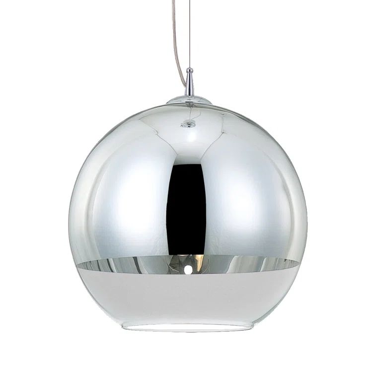 Chrome Clear Glass Mini Globe Pendant Light