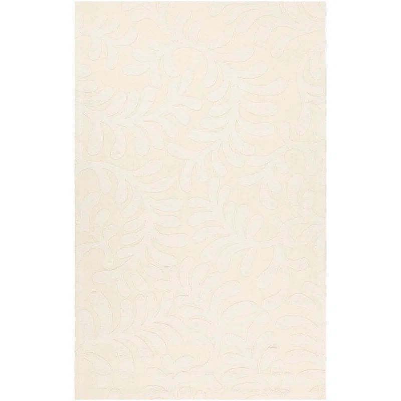 Ivory Elegance 5' x 8' Hand-Tufted Wool Rectangular Rug