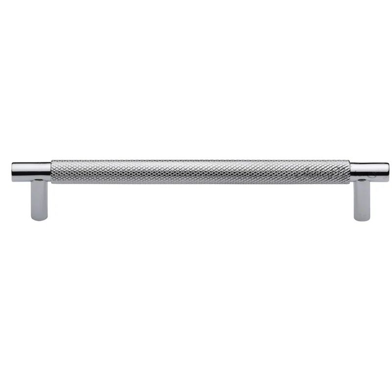 Bern 6" Polished Chrome Knurled Cabinet Bar Pull