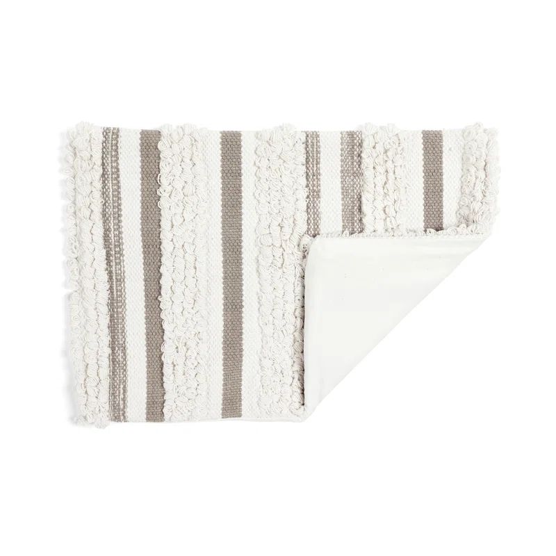 Neutral Cotton Striped 13" x 20" Decorative Pillow Cover