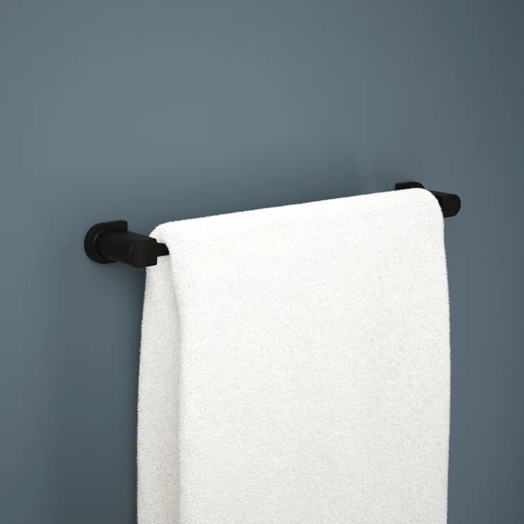 Matte Black Wall Mounted 18-inch Towel Bar