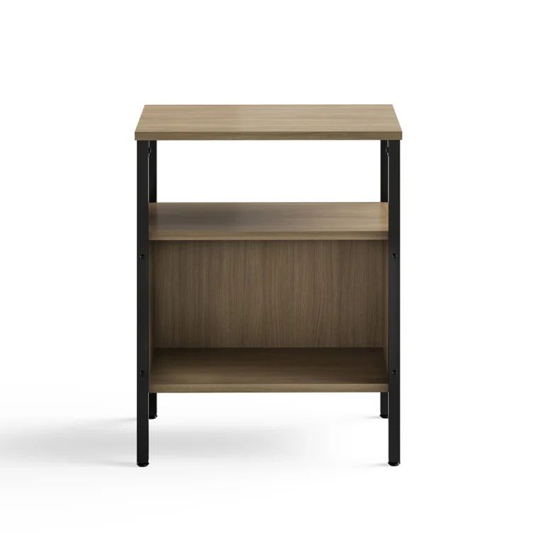 Neowalnut Laminate 23.5'' Home Office Storage Unit with Steel Legs