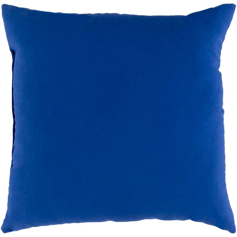 Essien Square Blue Polyester Indoor/Outdoor Pillow Cover