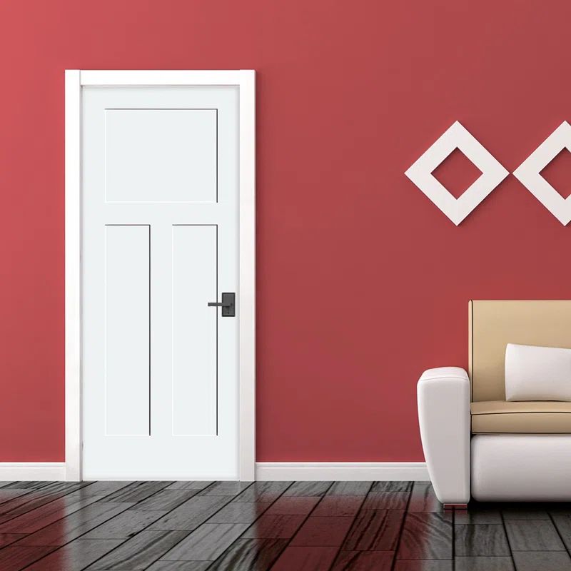 Primed White Solid Core 32" x 80" Shaker Interior Door