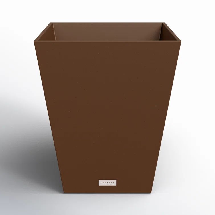Nobleton Espresso 18" Square Recycled Plastic Outdoor Planter