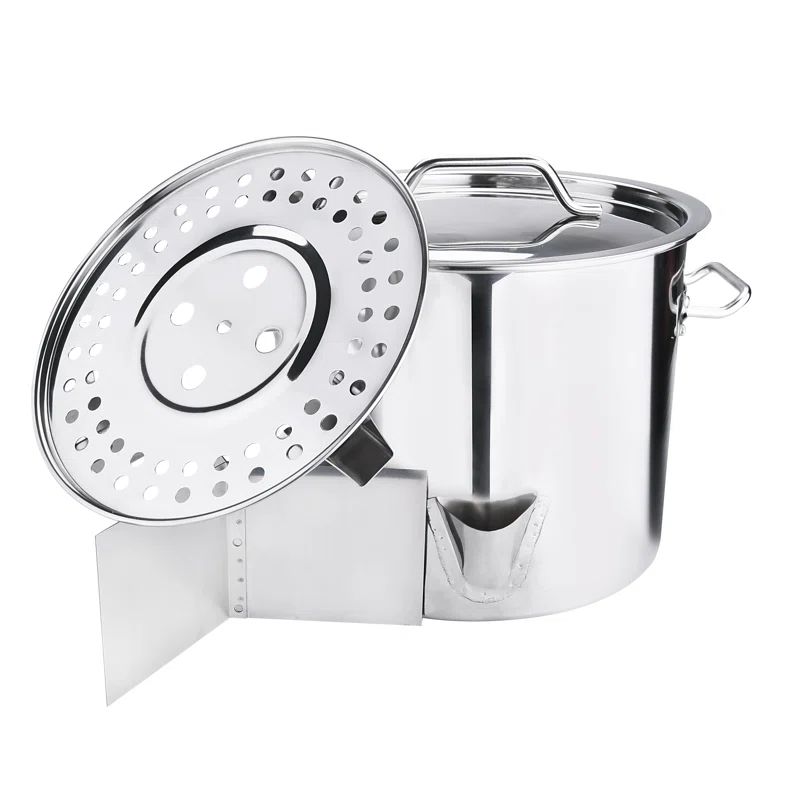 24-Quart Stainless Steel Steamer Pot with Basket Insert