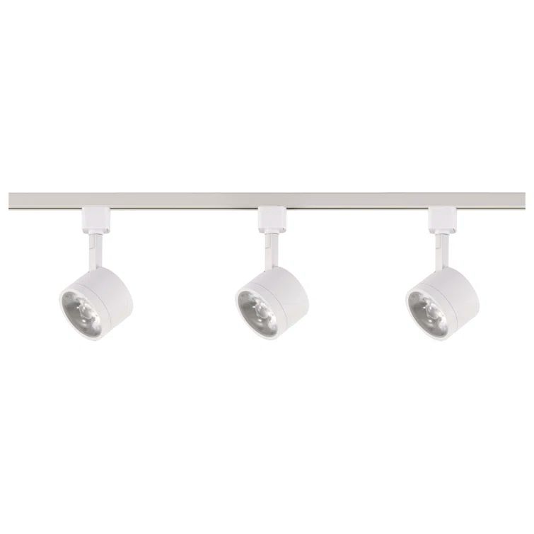 White Steel 3-Light LED Track Lighting Kit