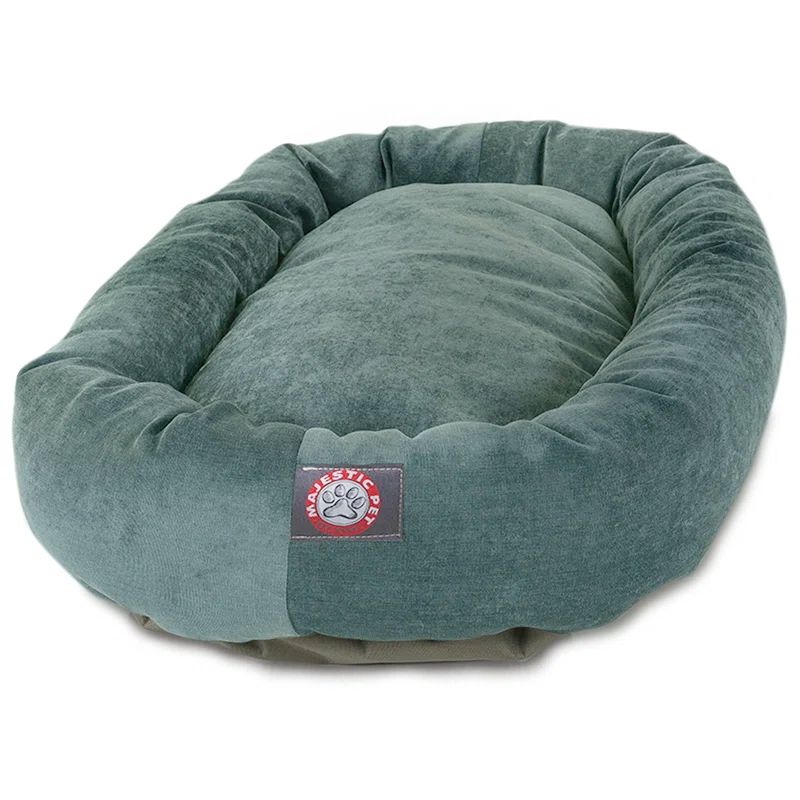 X-Large Orthopedic Azure Velvet Elevated Waterproof Pet Bed