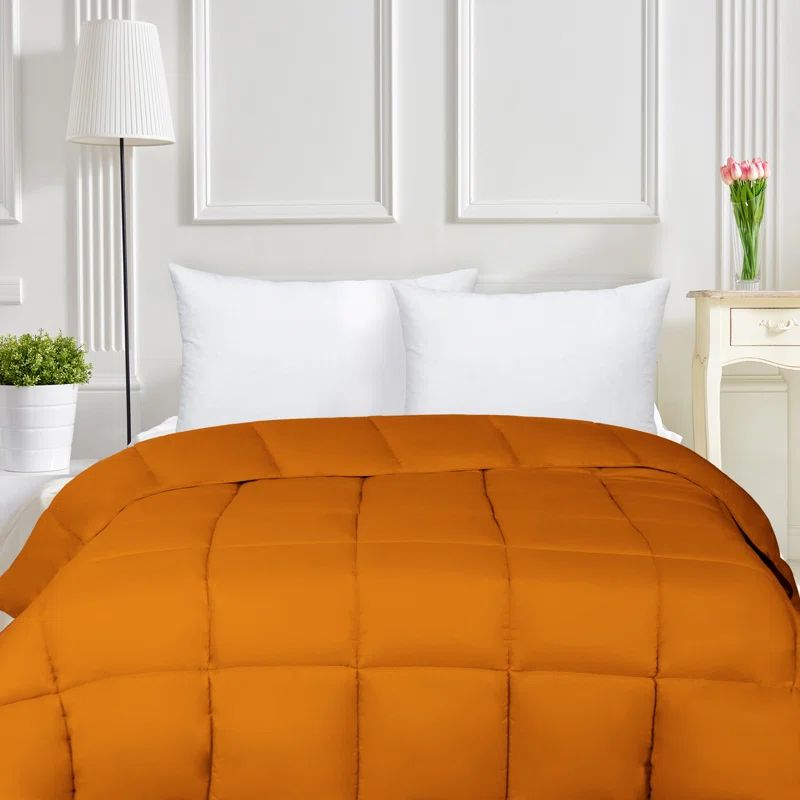 Dusty Orange Reversible Down Alternative Microfiber Comforter