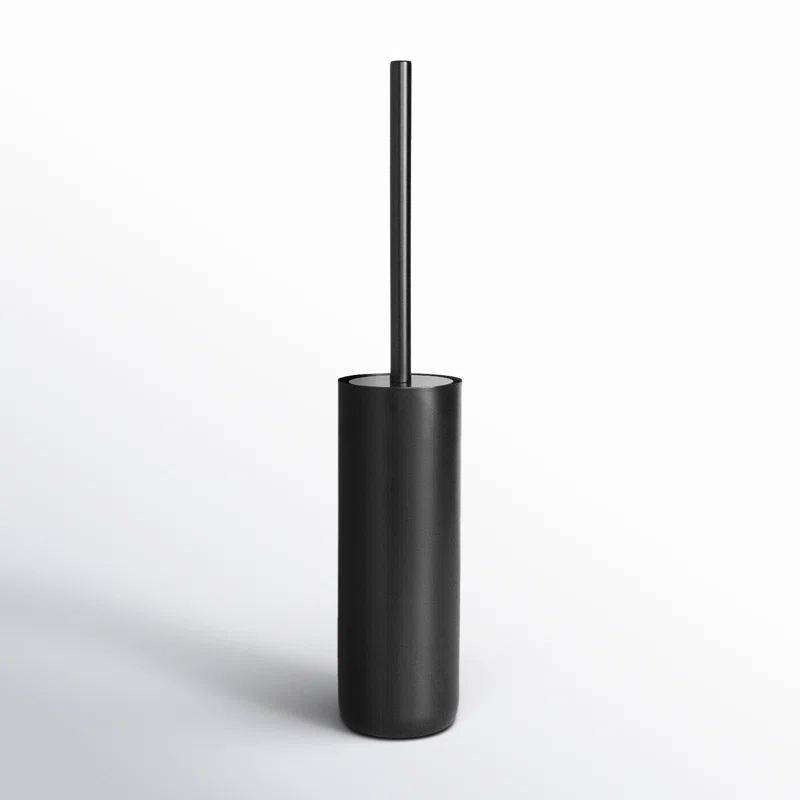 Black Titanium-Coated Stainless Steel Modern Toilet Brush and Holder