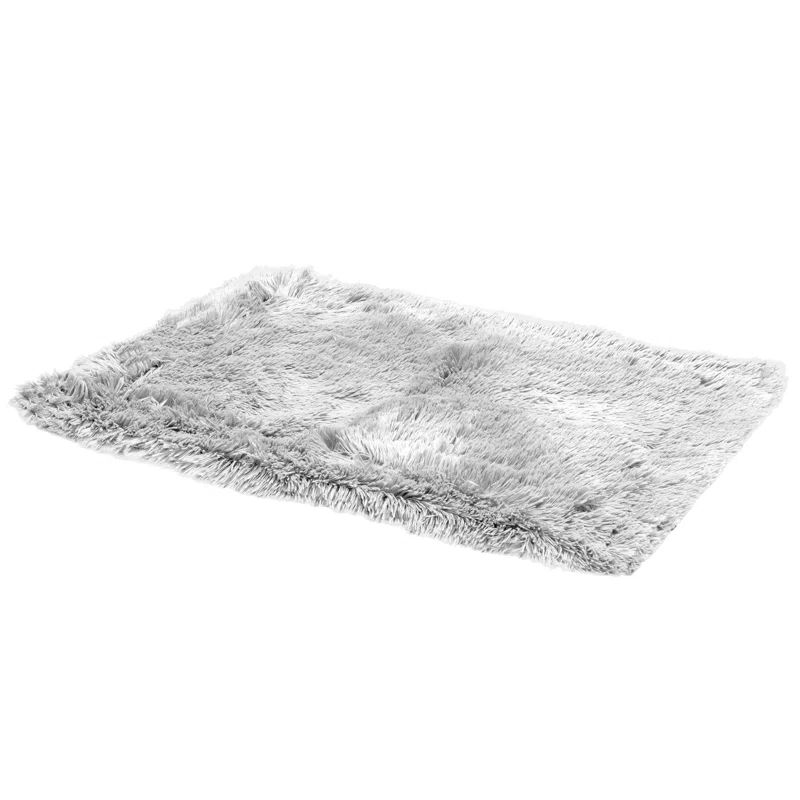 Small Mist Gray Faux Fur and Velvet Waterproof Pet Blanket