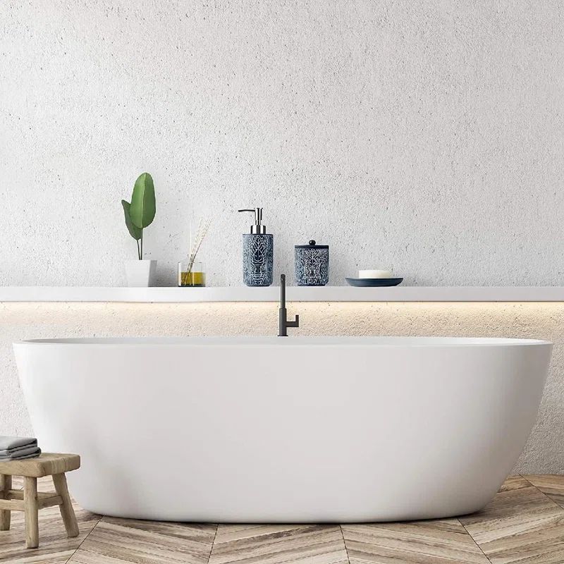 Navy Blue Ceramic Bathroom Accessory Set