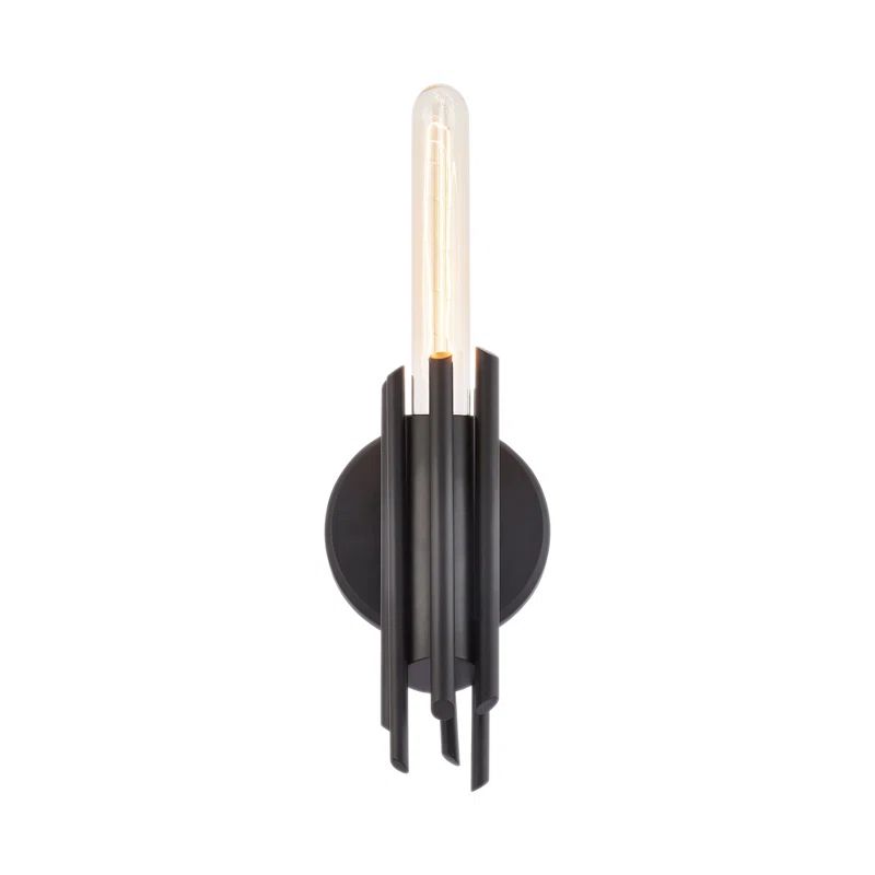 Matte Black Iron Dimmable Vanity Sconce