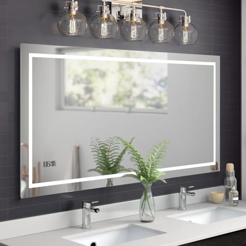 Daytona Silver LED Bathroom Vanity Mirror with Touch Control