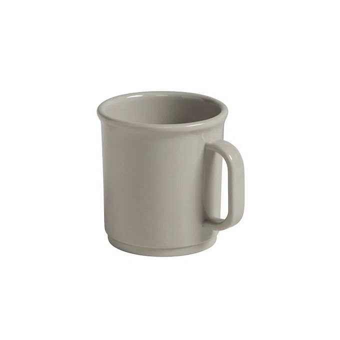 Gray Tritan Plastic Stackable Mug, 12 oz