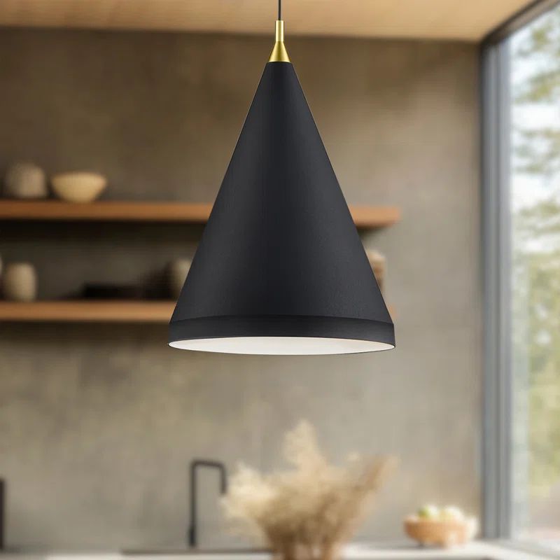 24" White and Brushed Nickel Aluminum Pendant Light