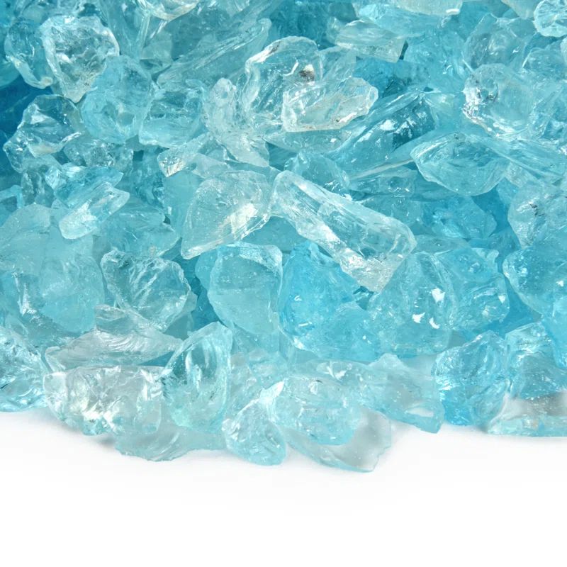 Teal Lagoon Crushed Decorative Fire Glass for Fire Pits