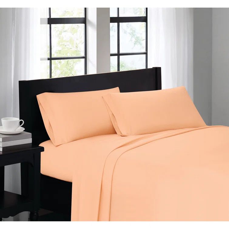 Peach Queen Deep Pocket Polyester Microfiber Sheet Set