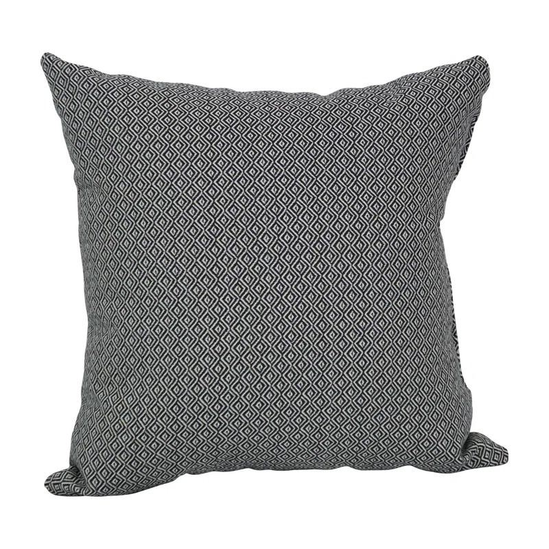 Hazeltsb Domino 17-Inch Jacquard Throw Pillow with Insert