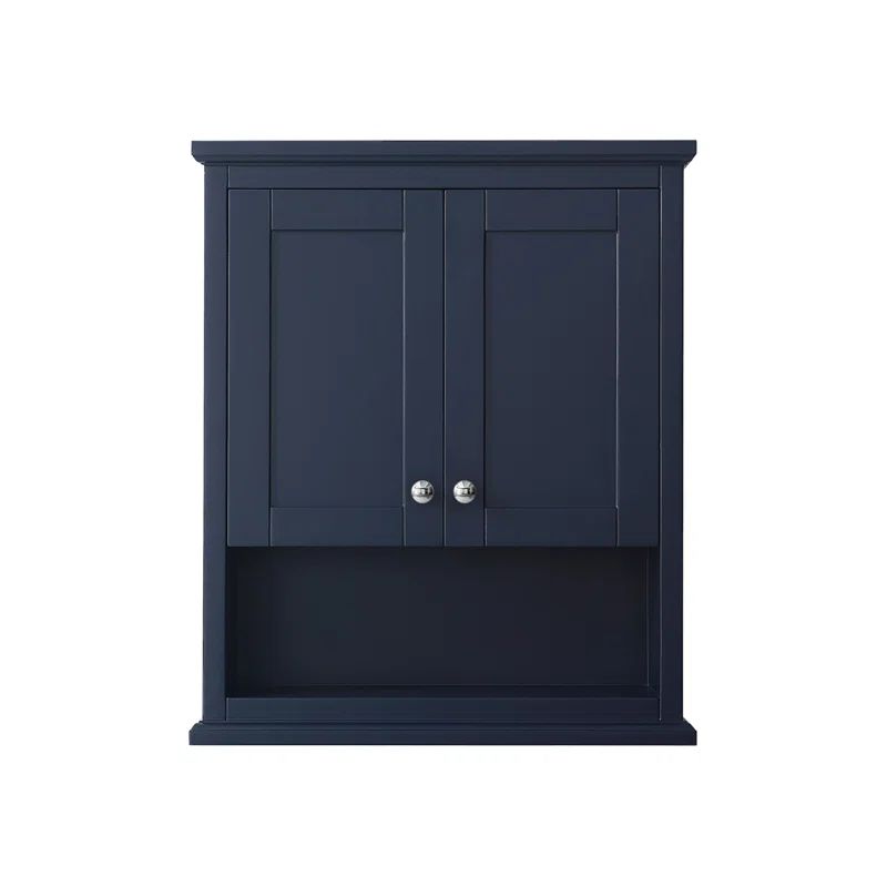 Avery 30" Dark Blue Wood Wall-Mounted Bathroom Cabinet