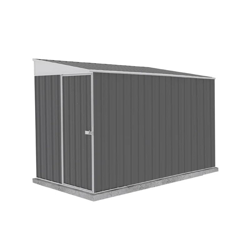 Absco 5' x 7' Gray Metal Bike Storage Shed