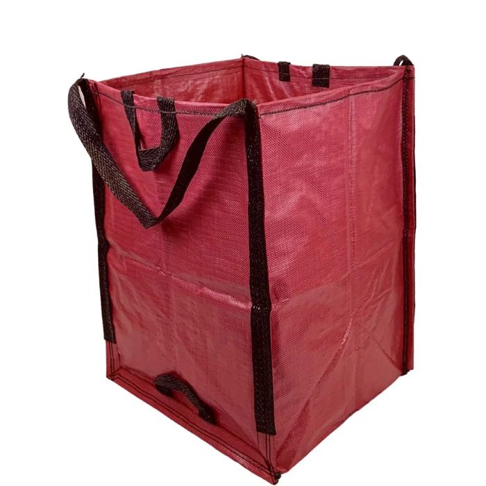 Red Heavy-Duty Woven Polypropylene Yard Waste Bag