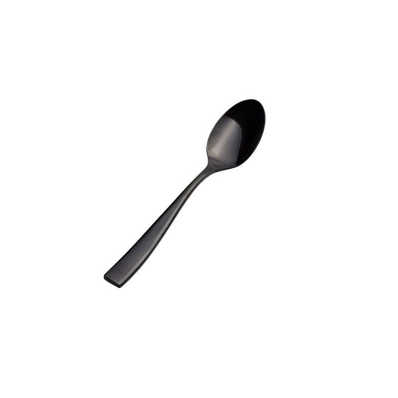 Manhattan Black Stainless Steel Soup Spoon Set