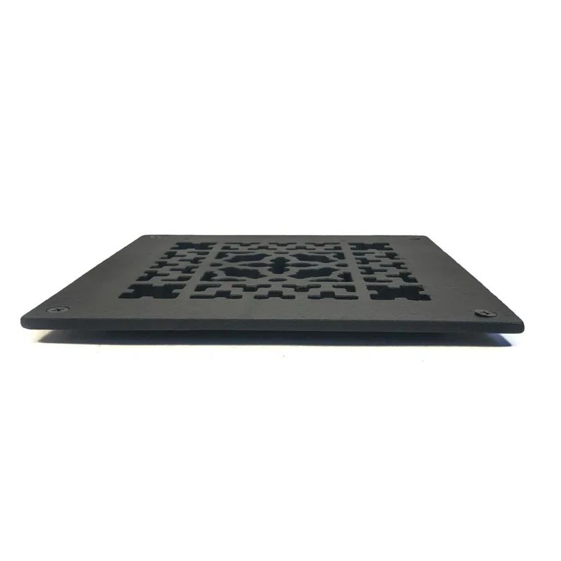 6" x 6" Matte Black Iron Square Grille