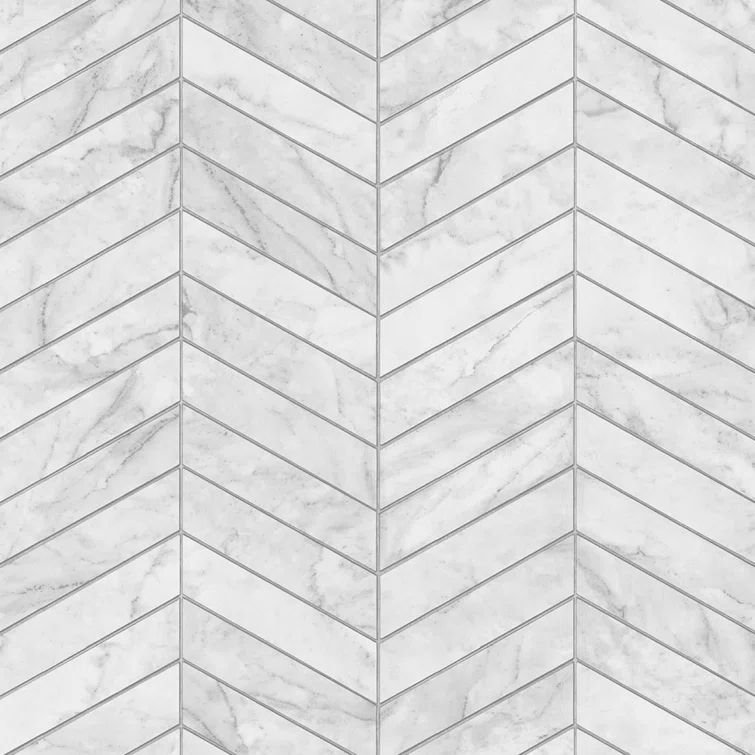 Calcutta and Argos Grey Marbled Chevron Vinyl Peel and Stick Wallpaper Roll