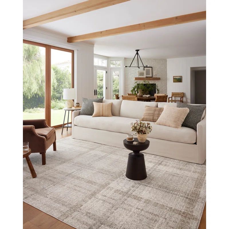 Ivory Multi Geometric Flatweave 3'-6" x 5'-6" Rug