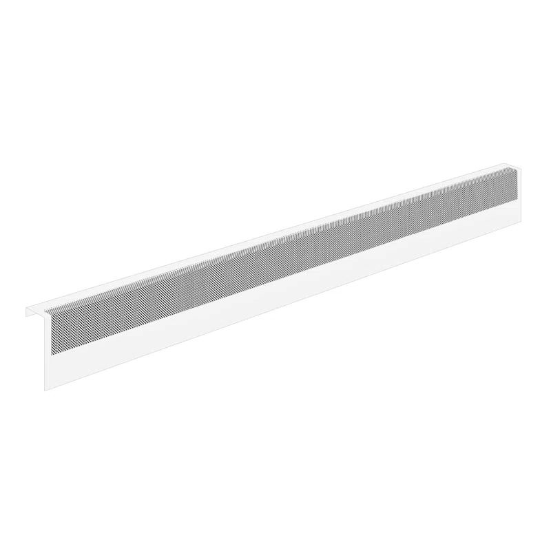 White Galvanized Steel 6 ft Slip-On Baseboard Heater Cover
