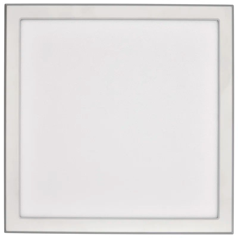 White Aluminum 9-Inch Square LED Flush Mount Light