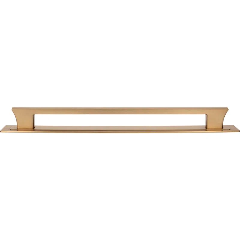 Modern Warm Brass 18" Appliance Pull with Mounting Hardware