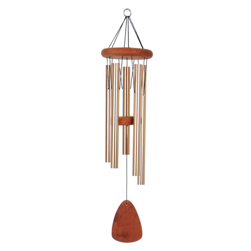 Festival 28-inch Bronze and Redwood Aluminum Wind Chime