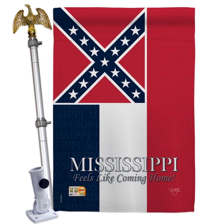 Breeze Decor Double Sided 40'' H x 28'' W Polyester Flag Set