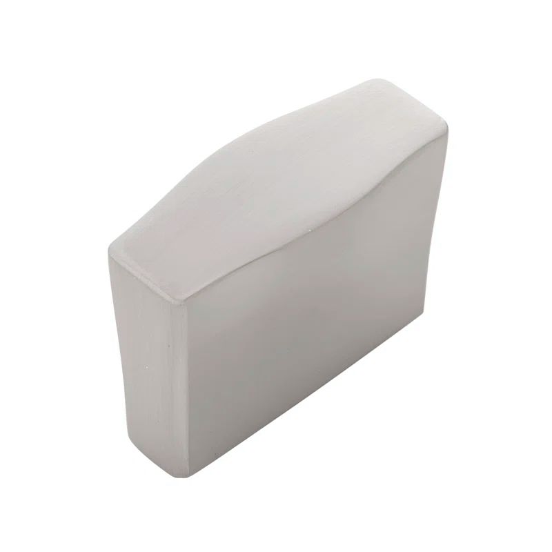Modern Rectangular Brushed Nickel Cabinet Knob with Mounting Hardware